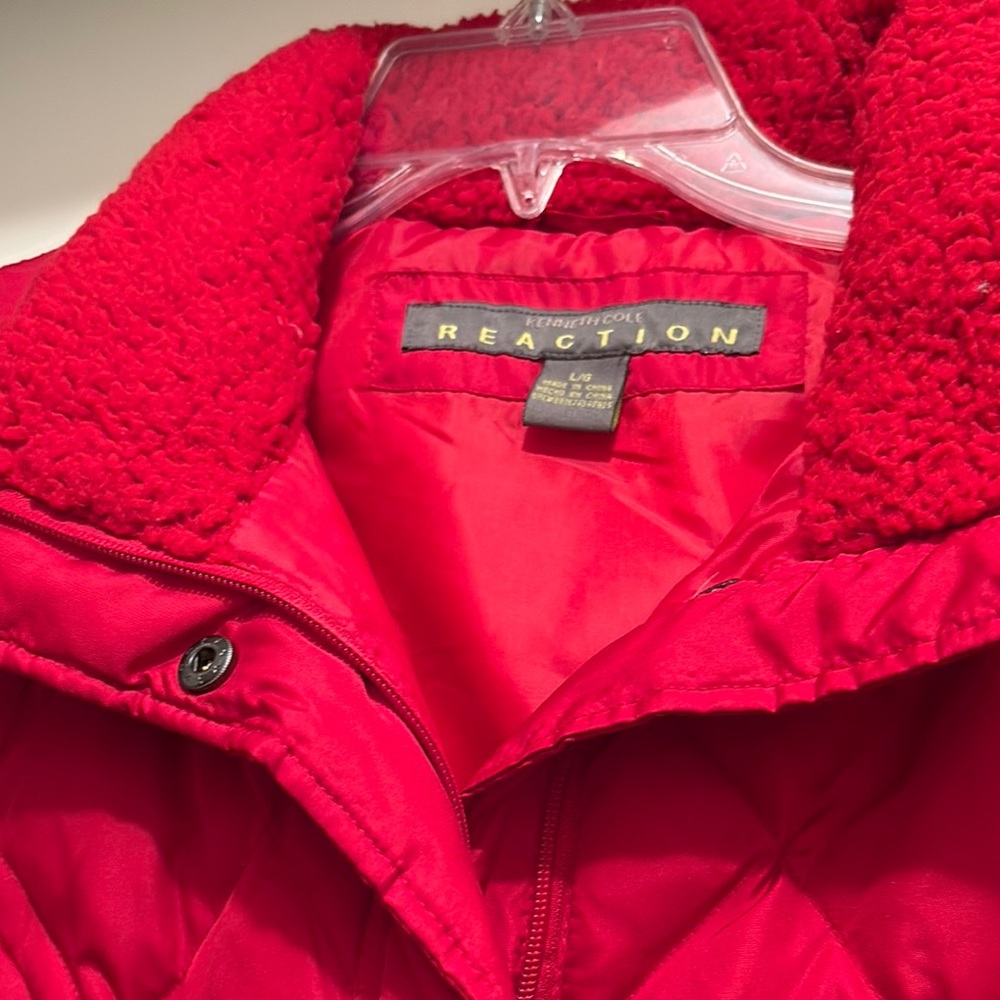 Kenneth Cole Reaction Red Quilted Jacket